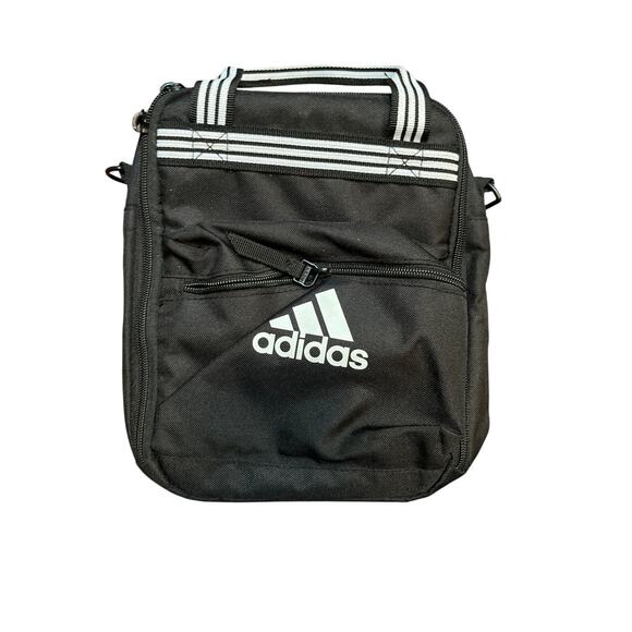 Adidas Insulated Black Squad Lunch Box - Excellent Condition Black & White - Picture 2 of 9
